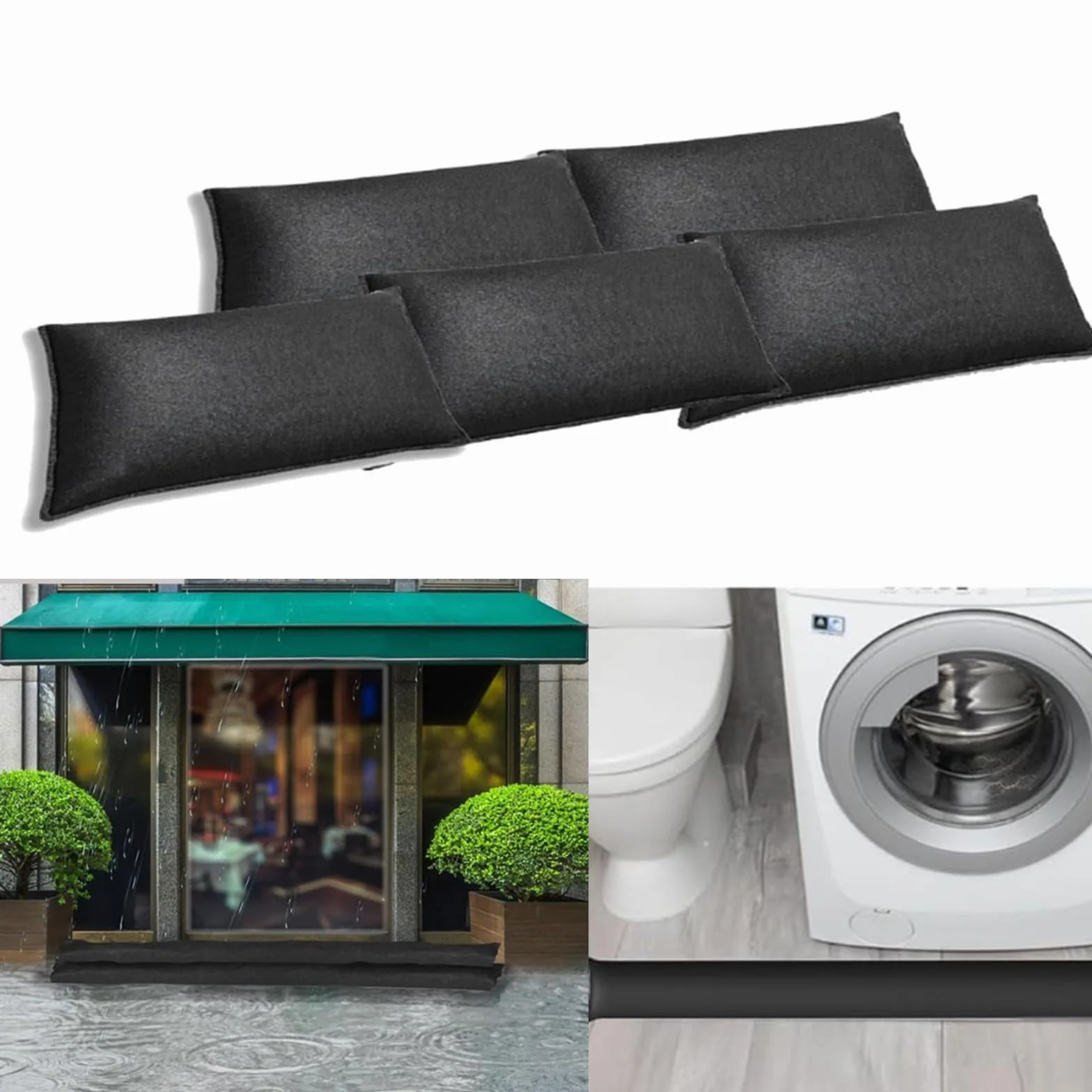 20PCS Bolsa de Innundación del Terraplén Agua Acificados Protección Móvil contra Inundaciones del Jardín Garaje Puerta 20x90CM