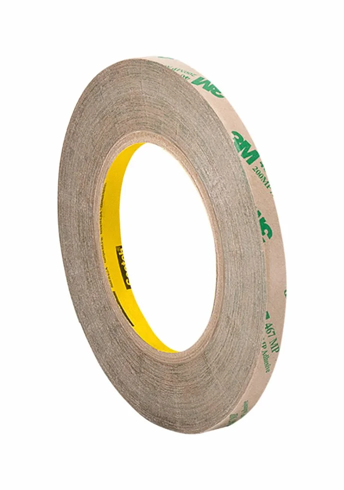 3M 1/4-20-467MP cinta de transferencia adhesiva 467 MP, 0.25" de ancho, 20 yardas, transparente