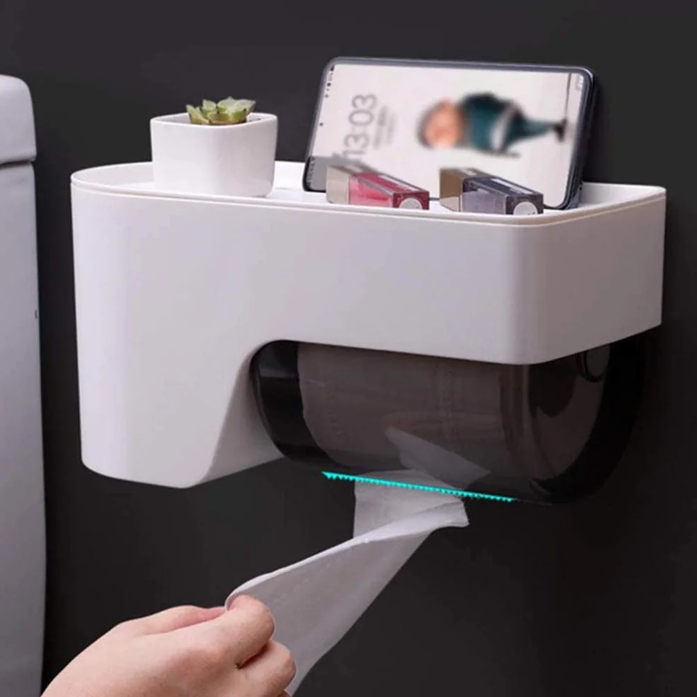 XYNSNDB Portarrollos de Papel higiénico, instalación de perforación, portarrollos de Papel higiénico Impermeable, Almacenamiento para baño, Cocina, Sala de Estar
