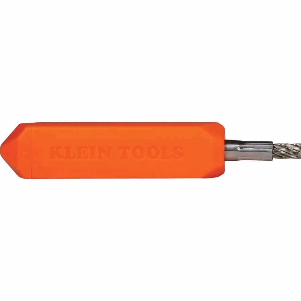 Klein Tools 50611 Extractor de alambre magnético, encuentra y tira de cables de alambre detrás de paredes o espacios reducidos, líder de acero inoxidable, imán de tierras raras