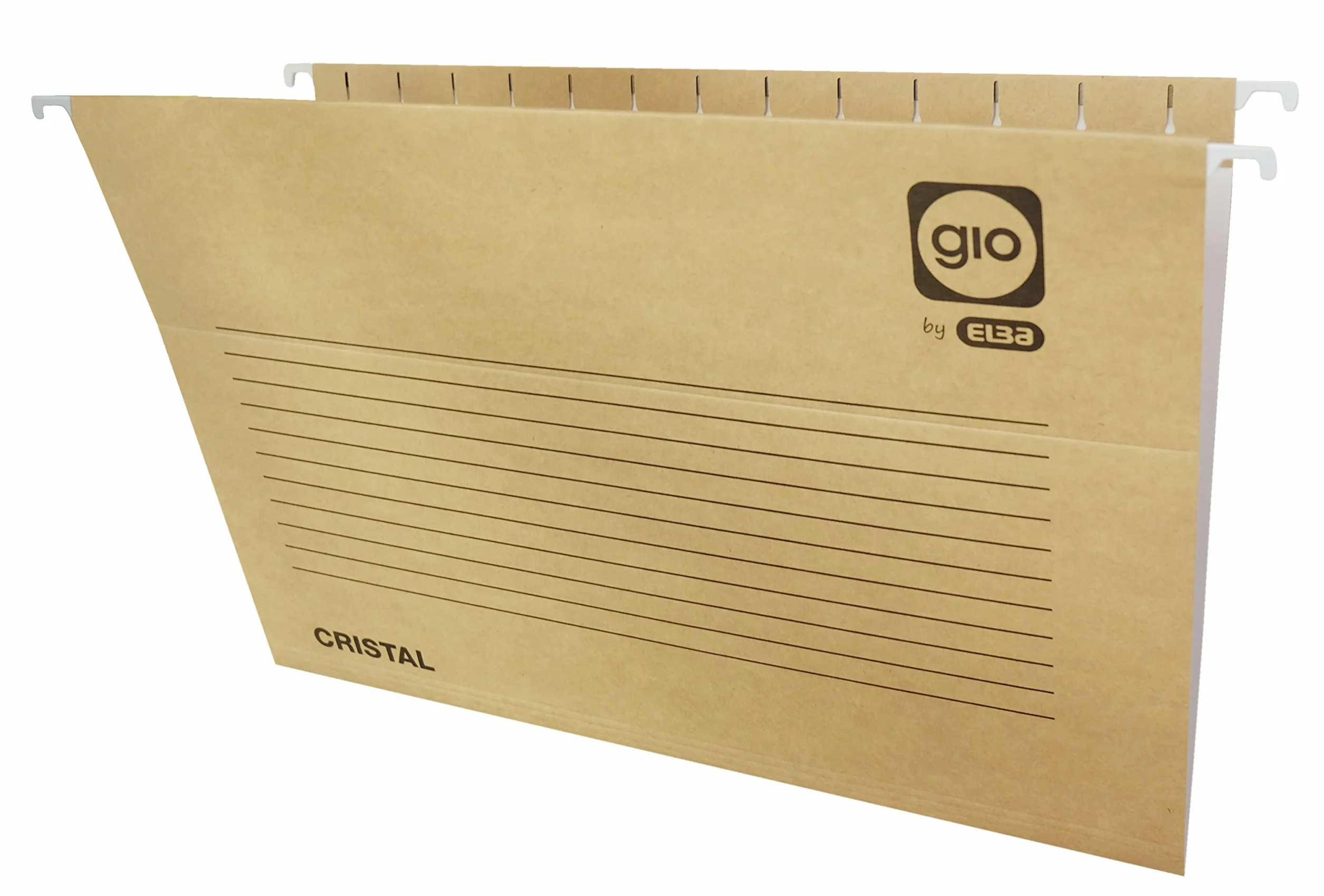 Elba Gio Carpeta Colgante A4 Cartulina Kraft Bicolor 240 gr Varilla Flex Metal Pack 25