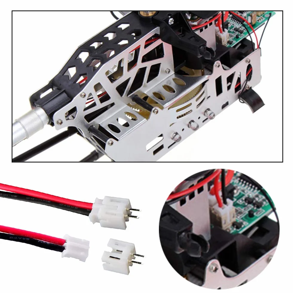 YIXISI 20 Pares Micro Conector JST-PH 2.0 2-Pines Enchufe Macho y Cable 10cm