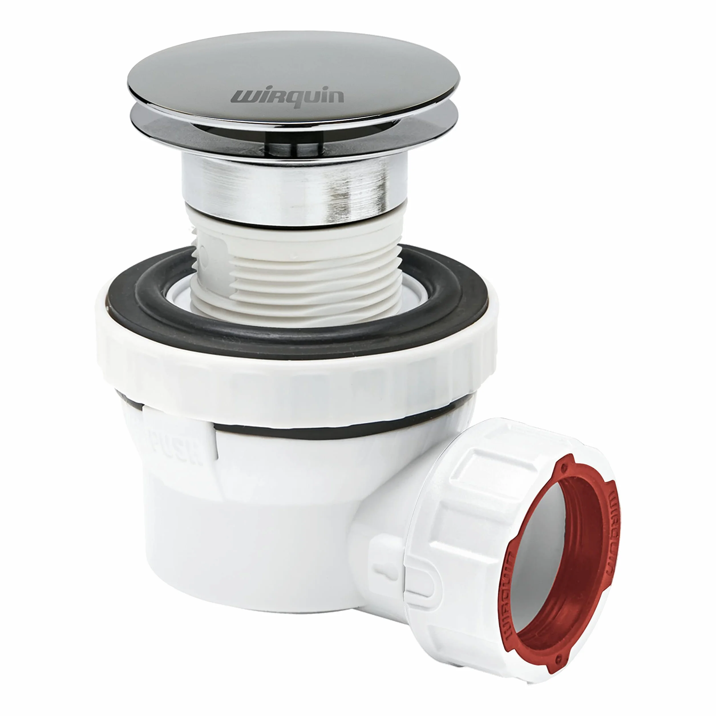 Wirquin 30721531 30721531-Juego Completo Ultra Compacto XS Pure para Lavabo diámetro 32 (desagüe Libre), Plateado, Norme