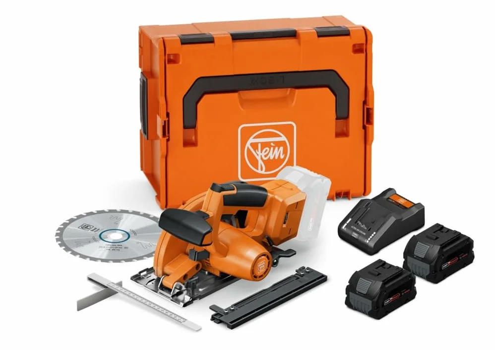 FEIN Sierra circular para metal a batería F-IRON Cut 57 AS para un corte en frío rápido y preciso de chapas, tubos y perfiles.Incluye set con 2 baterías de 8 Ah ProCORE y cargador rápido.